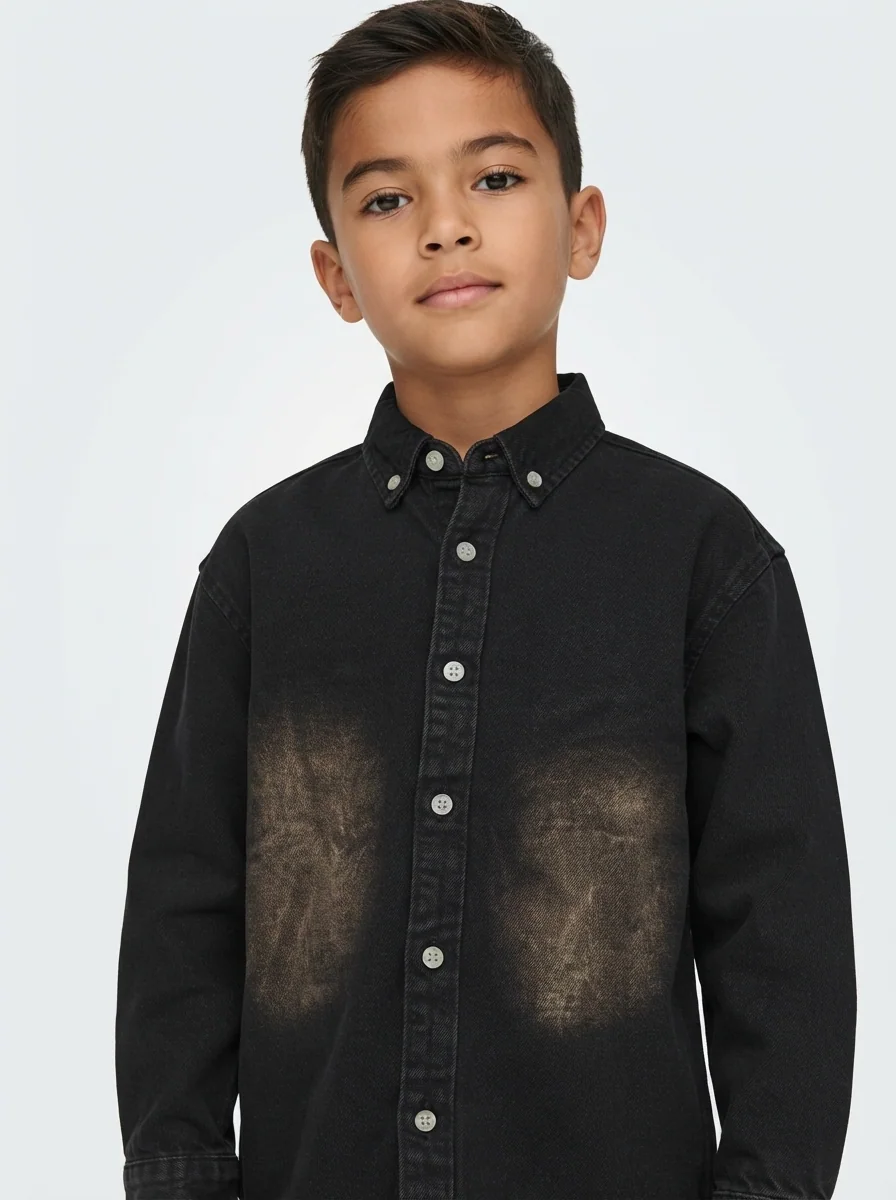 ATTOM KIDS DENIM F/S SHIRT