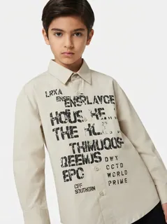 MON PET KIDS IMP PRINTN F/S SHIRT 1
