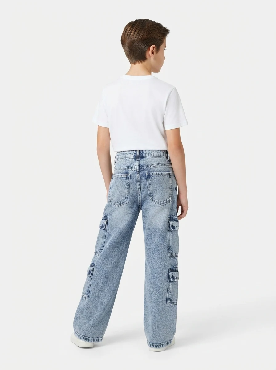 ZOORA KIDS DENIM CARGO PANT, image 2