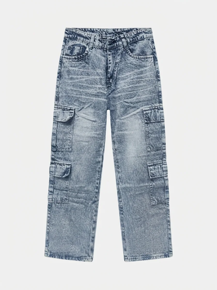 ZOORA KIDS DENIM CARGO PANT, image 3
