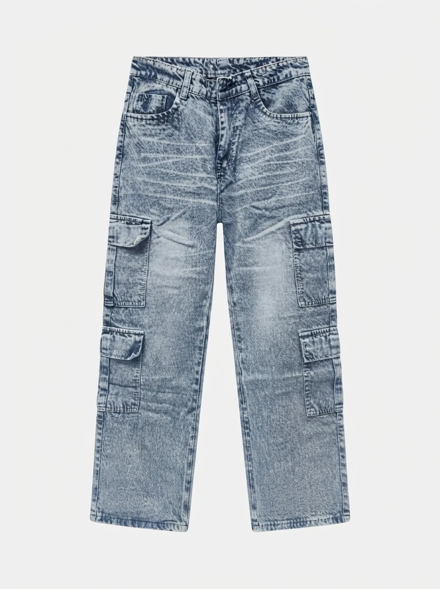 ZOORA KIDS DENIM CARGO PANT, image 3