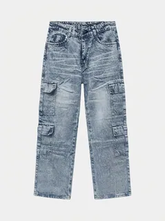 ZOORA KIDS DENIM CARGO PANT 3