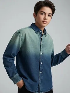 URBANITAS KIDS DENIM F/S SHIRT 1