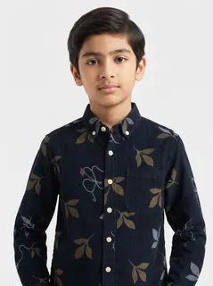 ATTOM KIDS CORDUROY PRINT F/S SHIRT 1