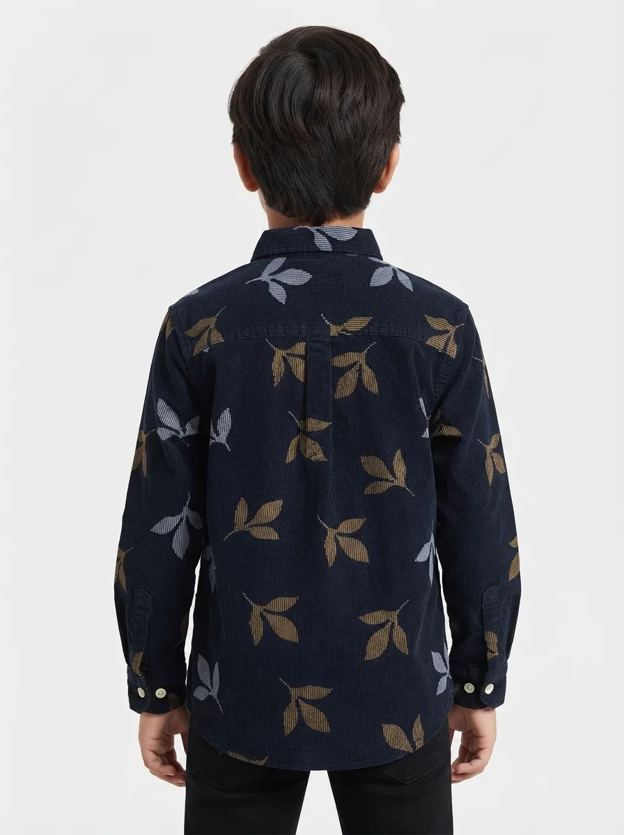 ATTOM KIDS CORDUROY PRINT F/S SHIRT, image 2