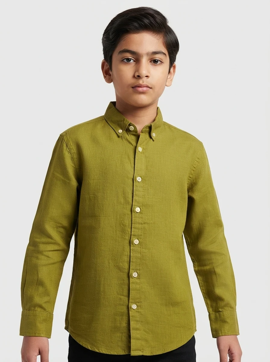 ATTOM KIDS LINEN F/S SHIRT, image 2