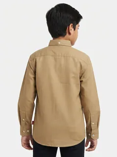 ABC KIDS LINEN PLAIN F/S SHIRT 2