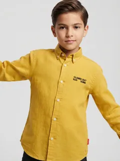 ABC KIDS LINEN PLAIN F/S SHIRT 1