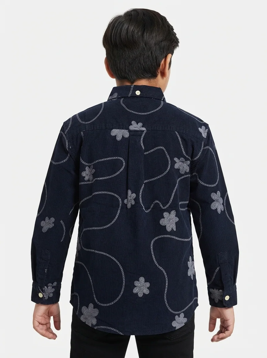 ATTOM KIDS CORDUROY PRINT F/S SHIRT, image 2