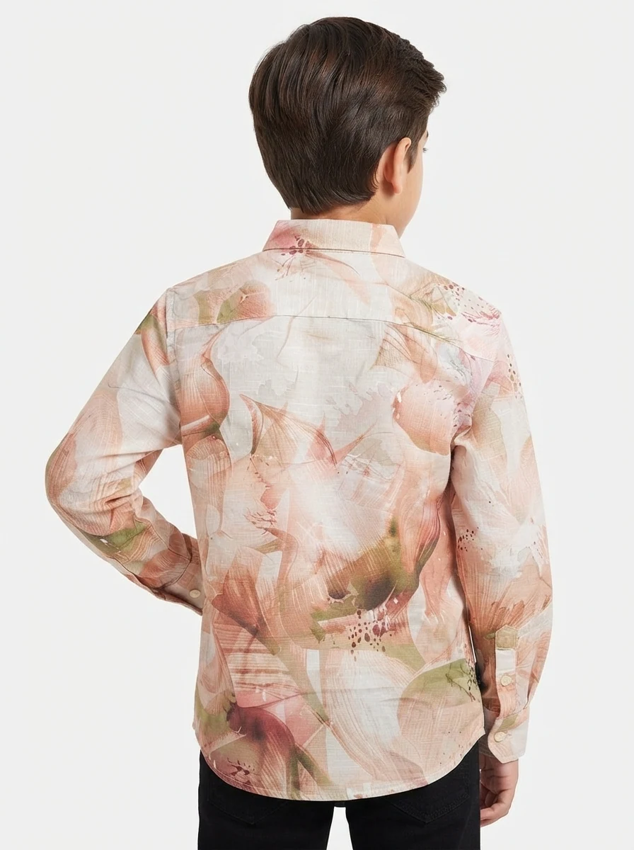 ABC KIDS  LINEN PRINT F/S SHIRT, image 2