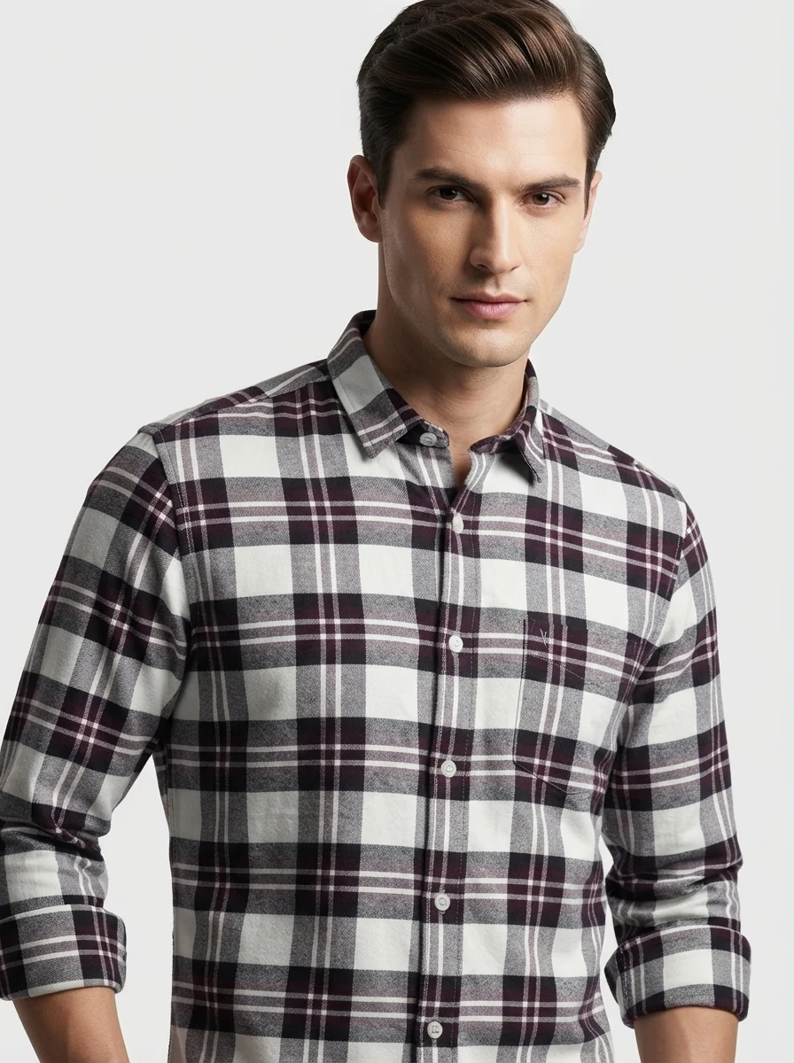 YELLOW OXFORD CHECK SHIRT F/S, image 9