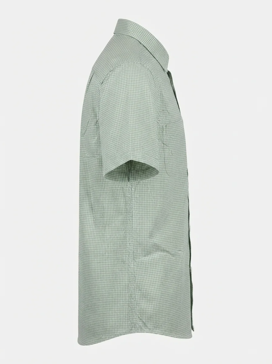 BELLIS MICRO CHECK H/S SHIRT-XL-GREY, image 5