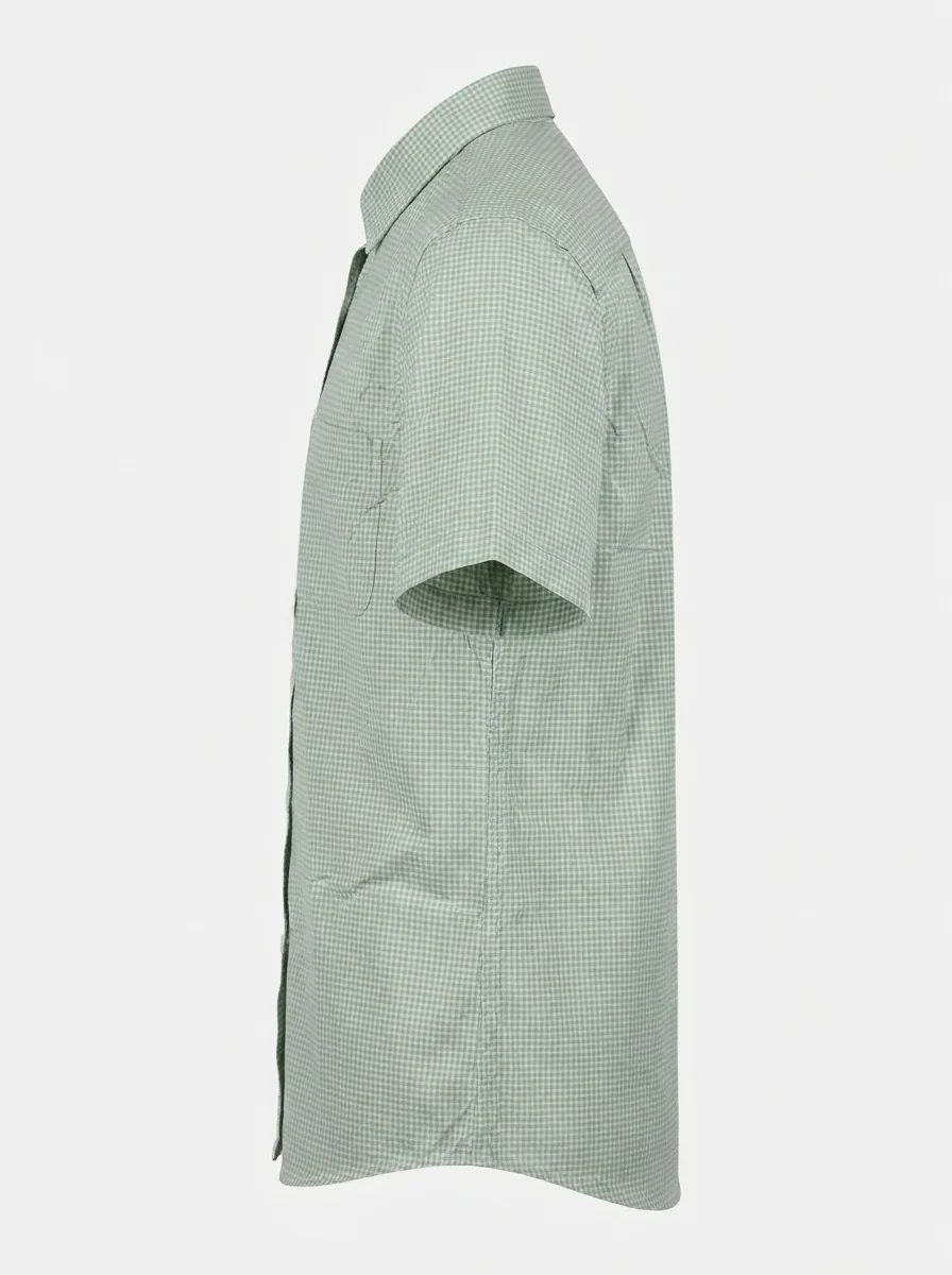 BELLIS MICRO CHECK H/S SHIRT-XL-GREY, image 6