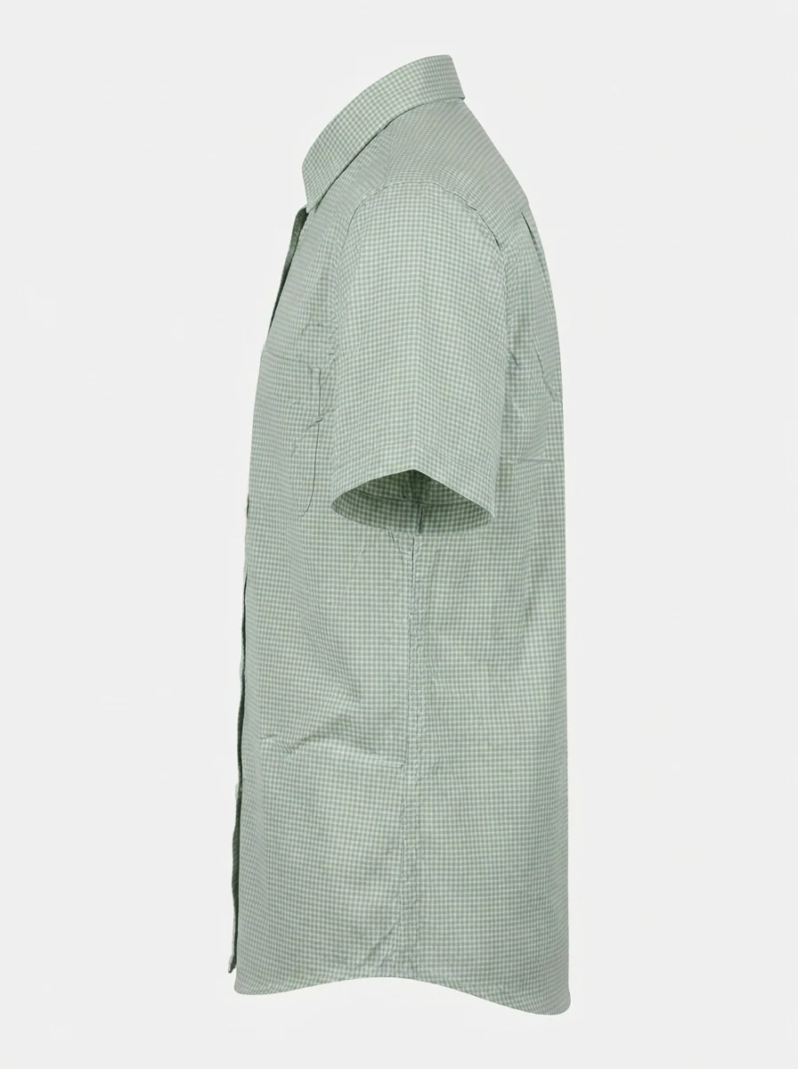BELLIS MICRO CHECK H/S SHIRT-XL-GREY, image 6