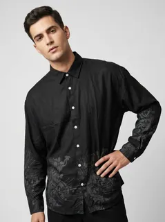 CADET IMP LINEN PRINT SHIRT F/S 1