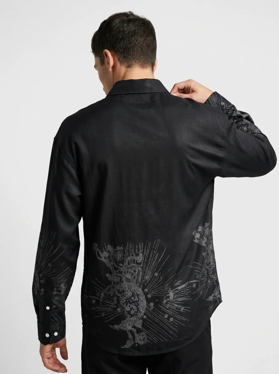 CADET IMP LINEN PRINT SHIRT F/S, image 2