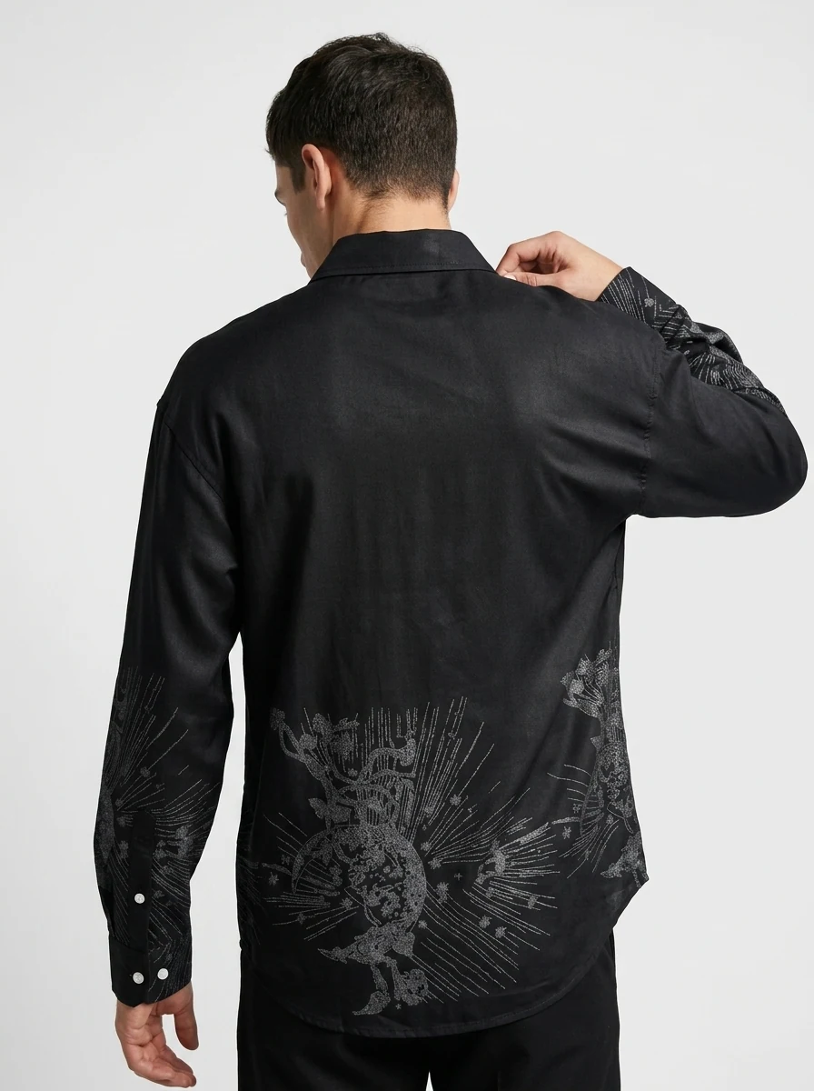 CADET IMP LINEN PRINT SHIRT F/S, image 2