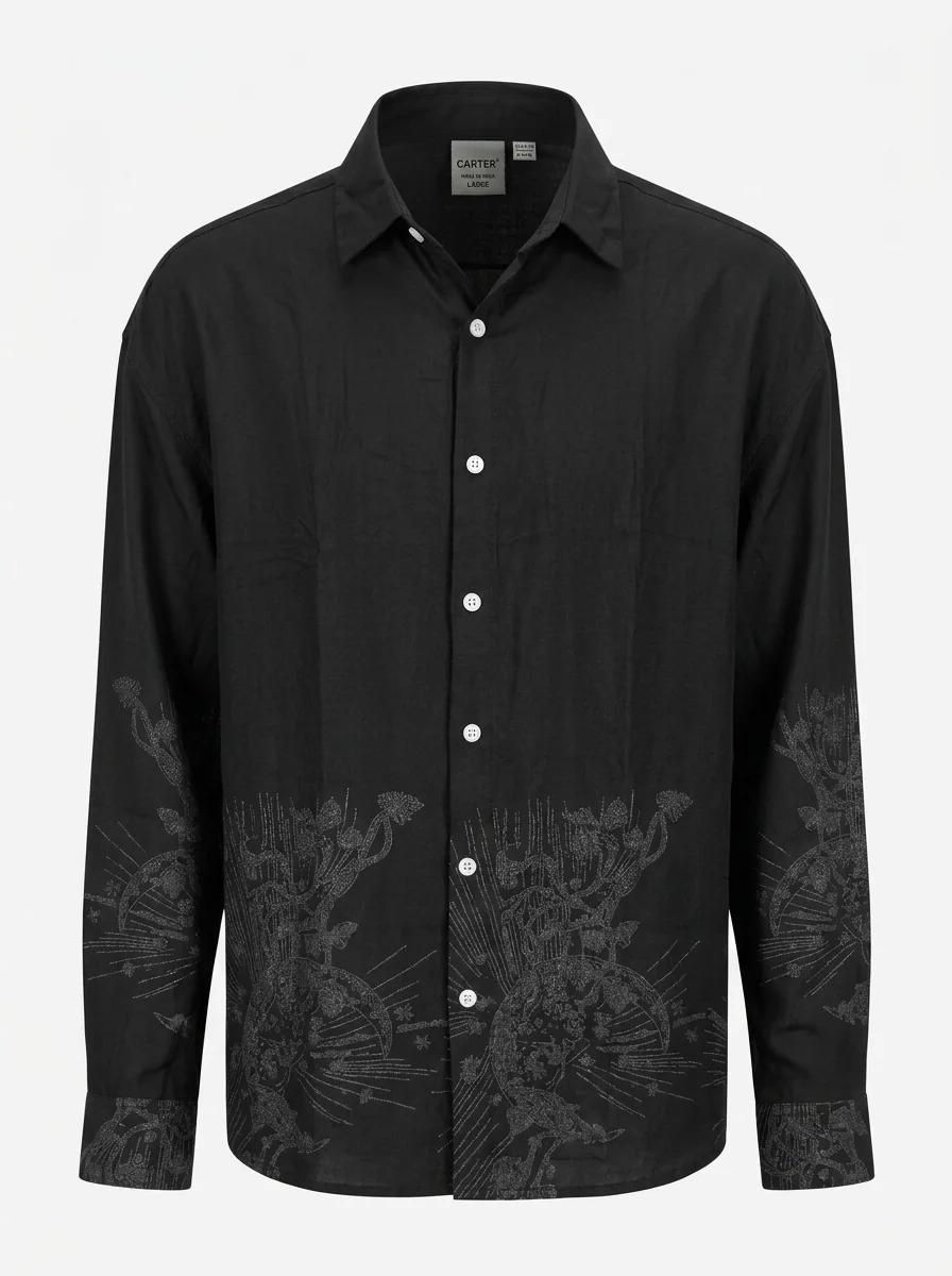 CADET IMP LINEN PRINT SHIRT F/S, image 3