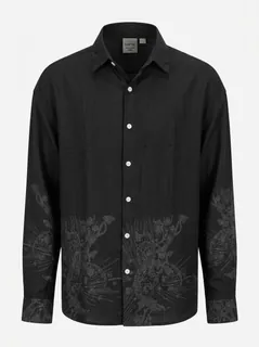 CADET IMP LINEN PRINT SHIRT F/S 3