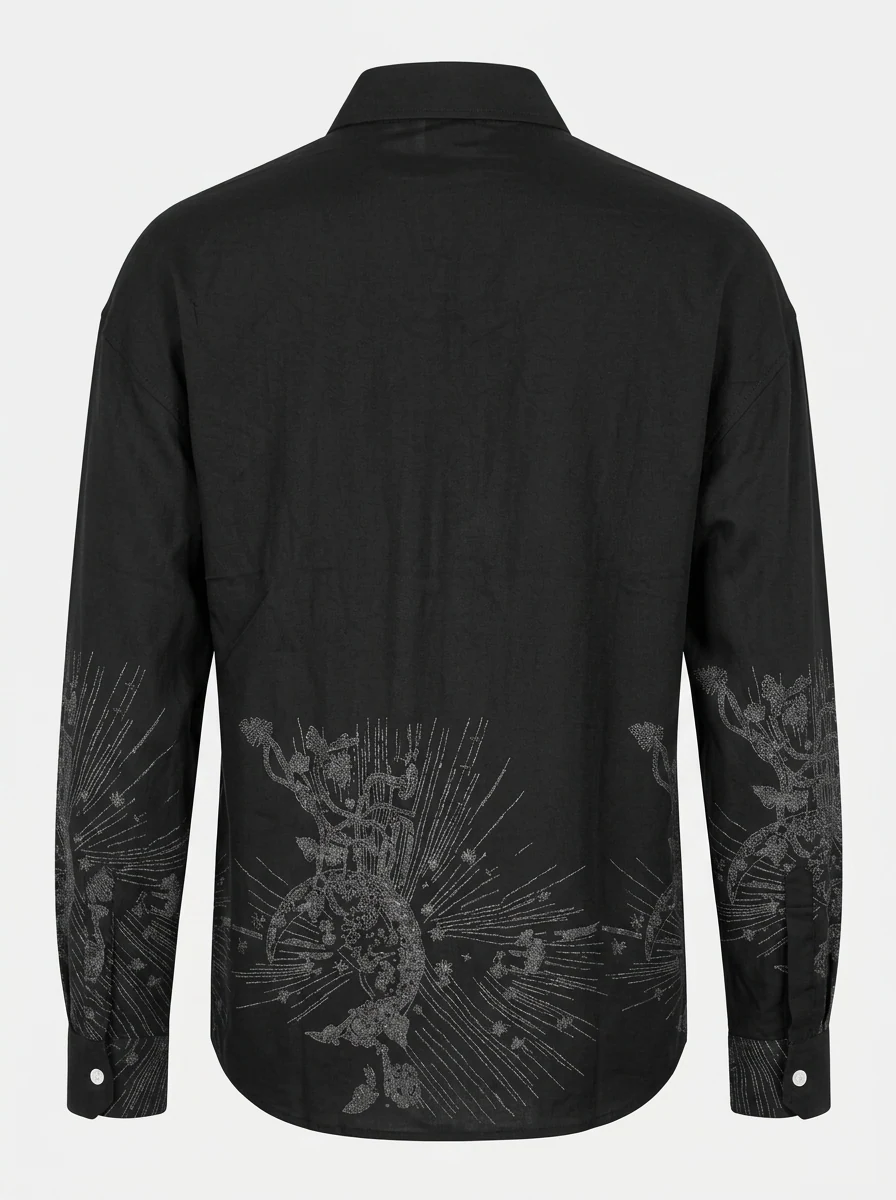CADET IMP LINEN PRINT SHIRT F/S, image 4