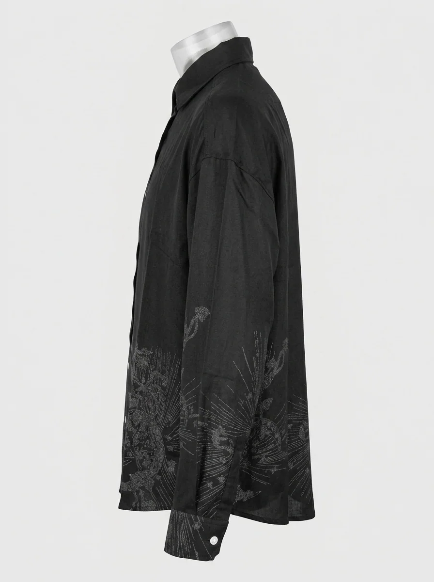 CADET IMP LINEN PRINT SHIRT F/S, image 6