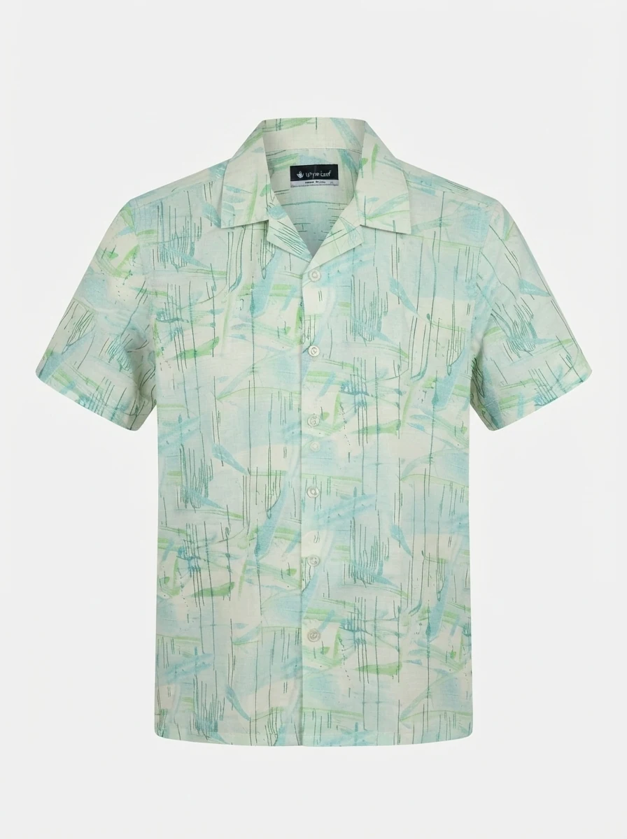 WHITE LEAF LINEN PRINT, image 3