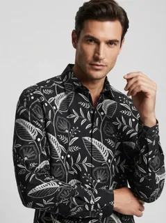 BELLI'S LINEN PRINT SHIRT F/S 1
