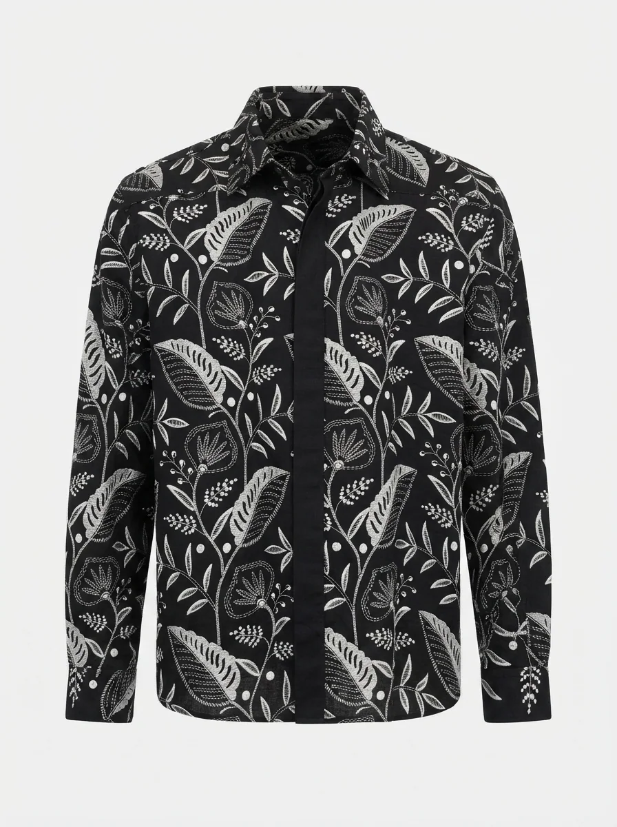 BELLI'S LINEN PRINT SHIRT F/S, image 3
