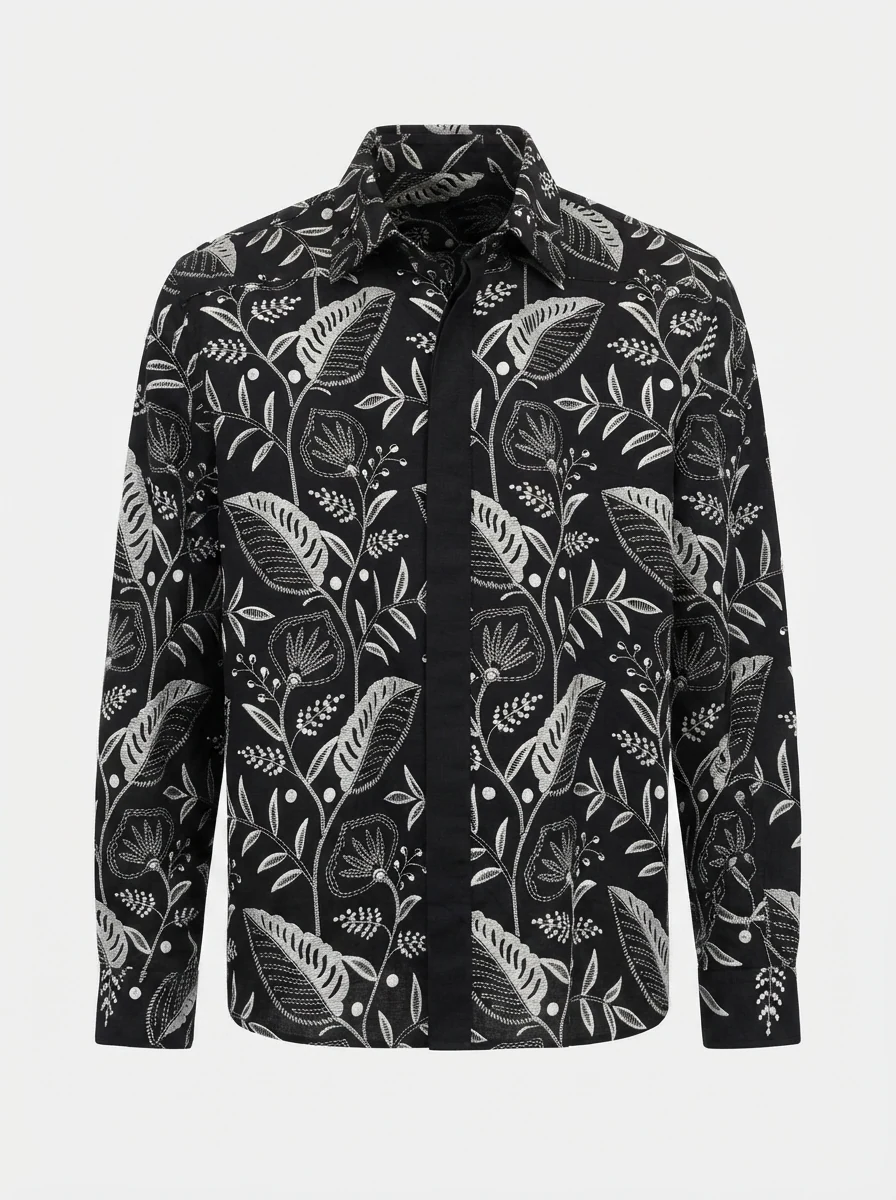 BELLI'S LINEN PRINT SHIRT F/S, image 3