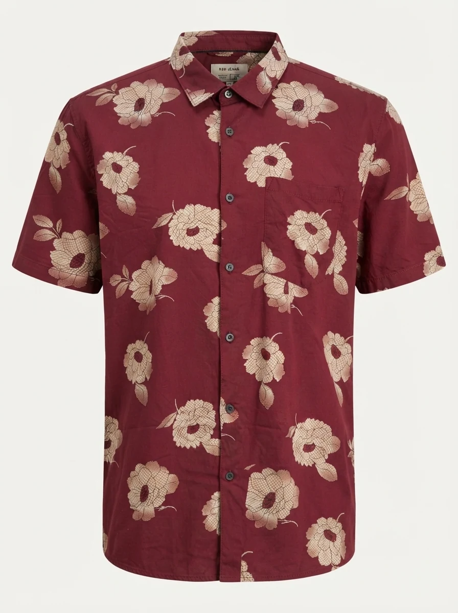 RED PRINT SHIRT XXL, image 3