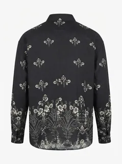 GR3619 CHARLLY IMP LINEN PRINT SHIRT F/S 4