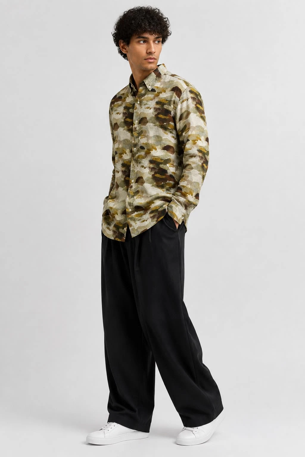 CAES LINEN PRINT SHIRT, image 2