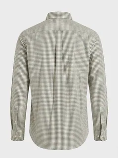 SKYDOT MICRO CHECK SHIRT F/S-L-CREAM&BLACK 4