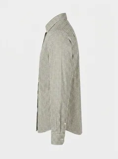 SKYDOT MICRO CHECK SHIRT F/S-L-CREAM&BLACK 6