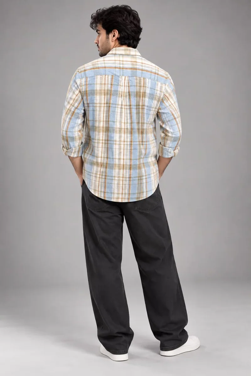 BELLIS LINEN CHECKS F/S SHIRT, image 2
