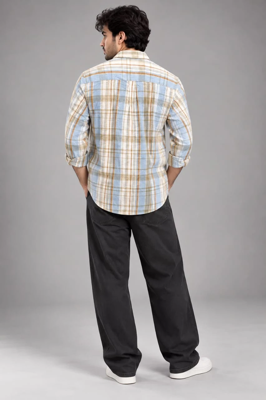 BELLIS LINEN CHECKS F/S SHIRT, image 2