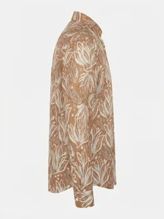 WHITE LEAF LINEN PRINT SHIRT F/S 11