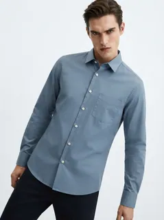 RED JEANS POLY LYCRA PLAIN SHIRT F/S 1