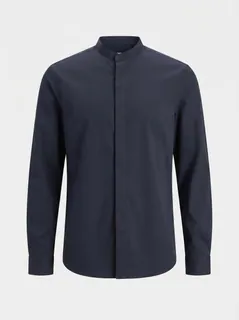 AUXOM SATIN PLAIN CHINESE SHIRT F/S 6