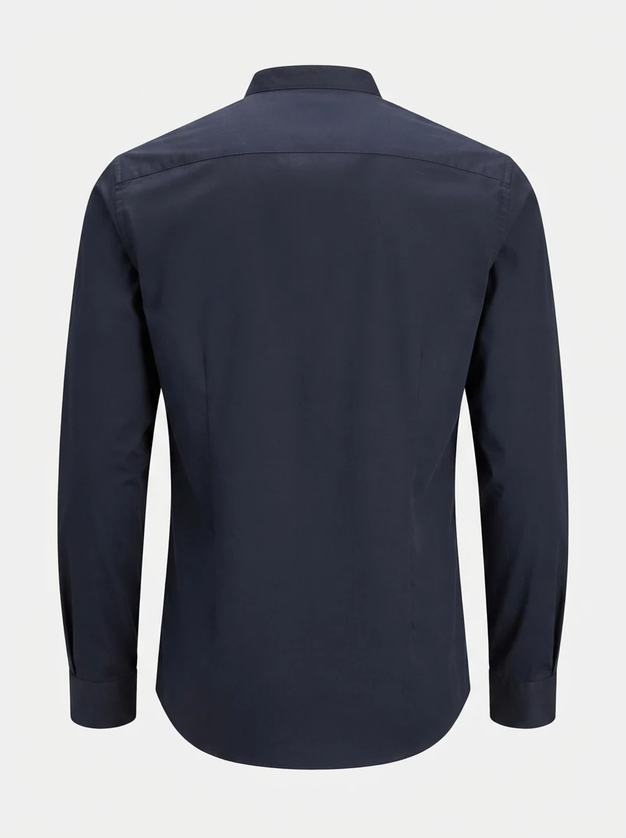 AUXOM SATIN PLAIN CHINESE SHIRT F/S, image 4