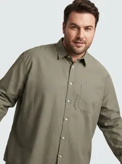 GR2055 CALZADO LINEN PLAIN SHIRT F/S 1