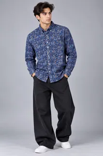 INGLISH PRINT F/S SHIRT 1