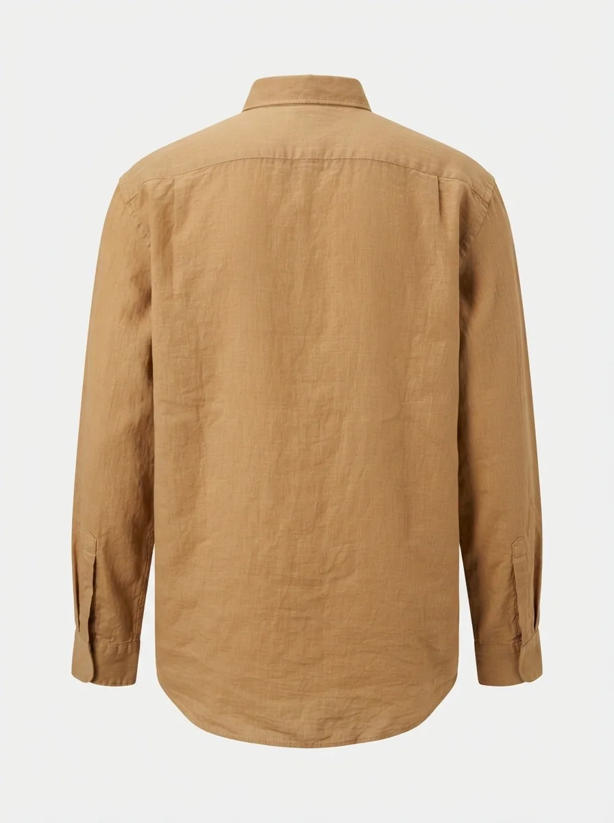 BELLI'S K11 LINEN SHIRT 588000 BIG SIZE-2XL-MAROON, image 4