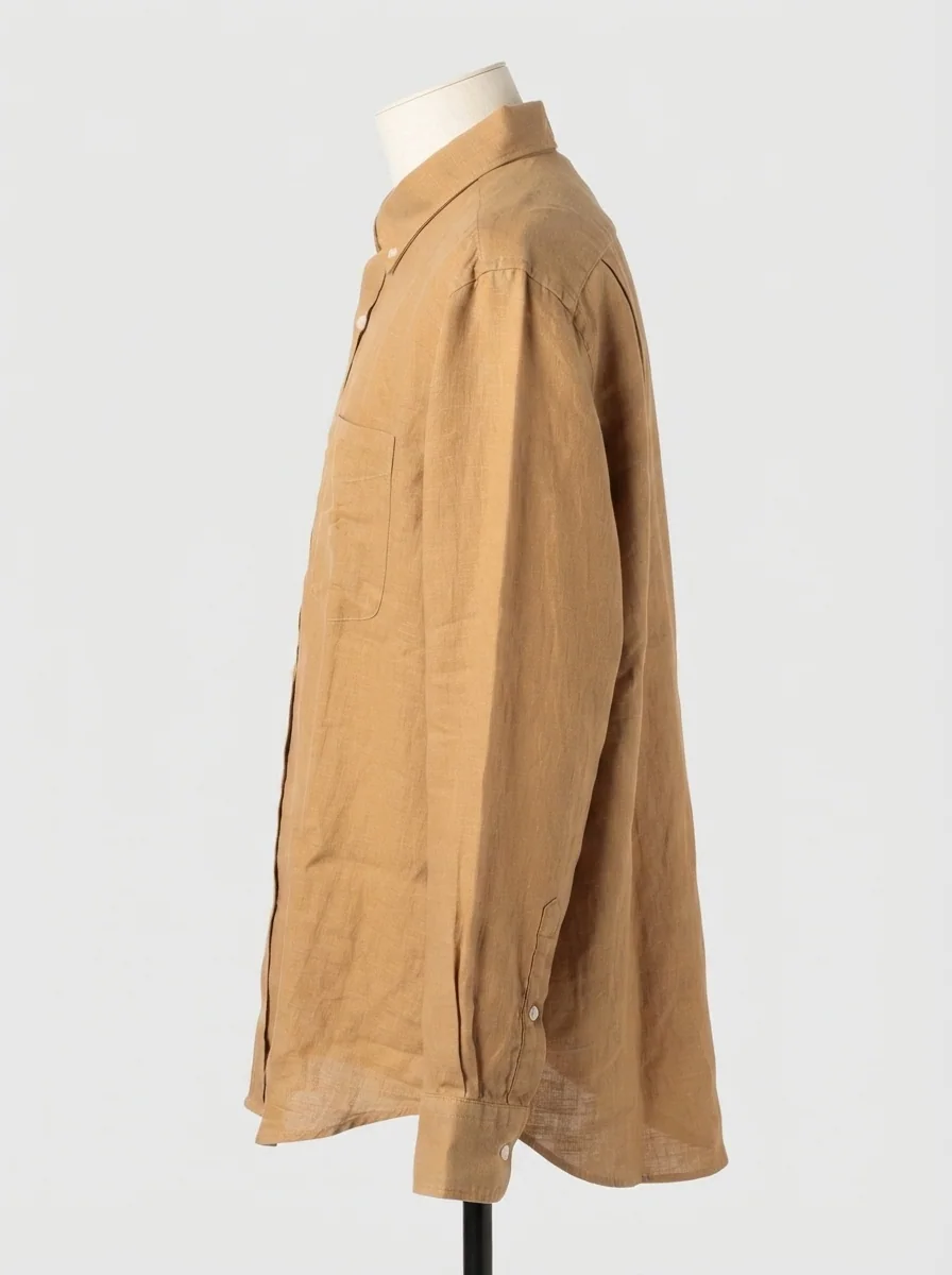 BELLI'S K11 LINEN SHIRT 588000 BIG SIZE-2XL-MAROON, image 5