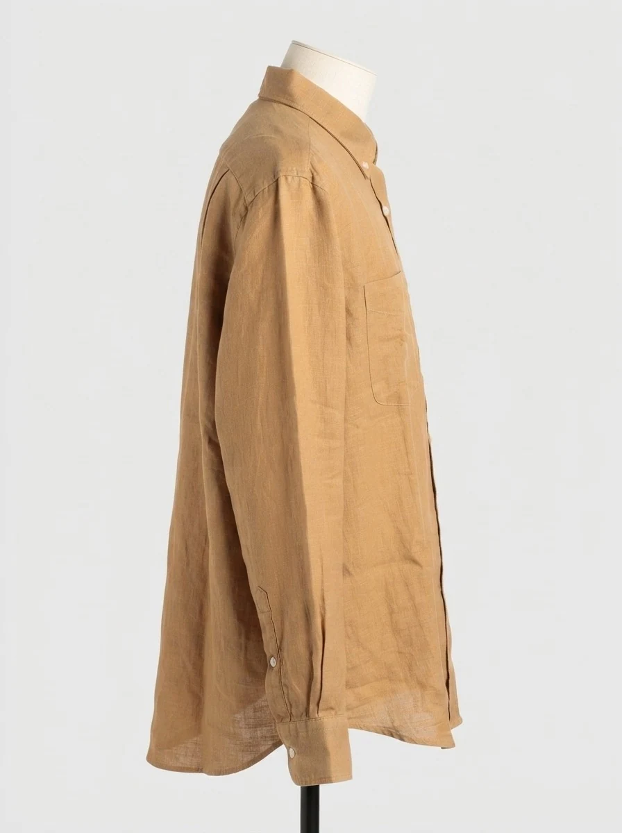 BELLI'S K11 LINEN SHIRT 588000 BIG SIZE-2XL-MAROON, image 6