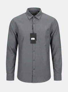 NOW AND THEN PLAIN SHIRT-L-DARK GREY 5