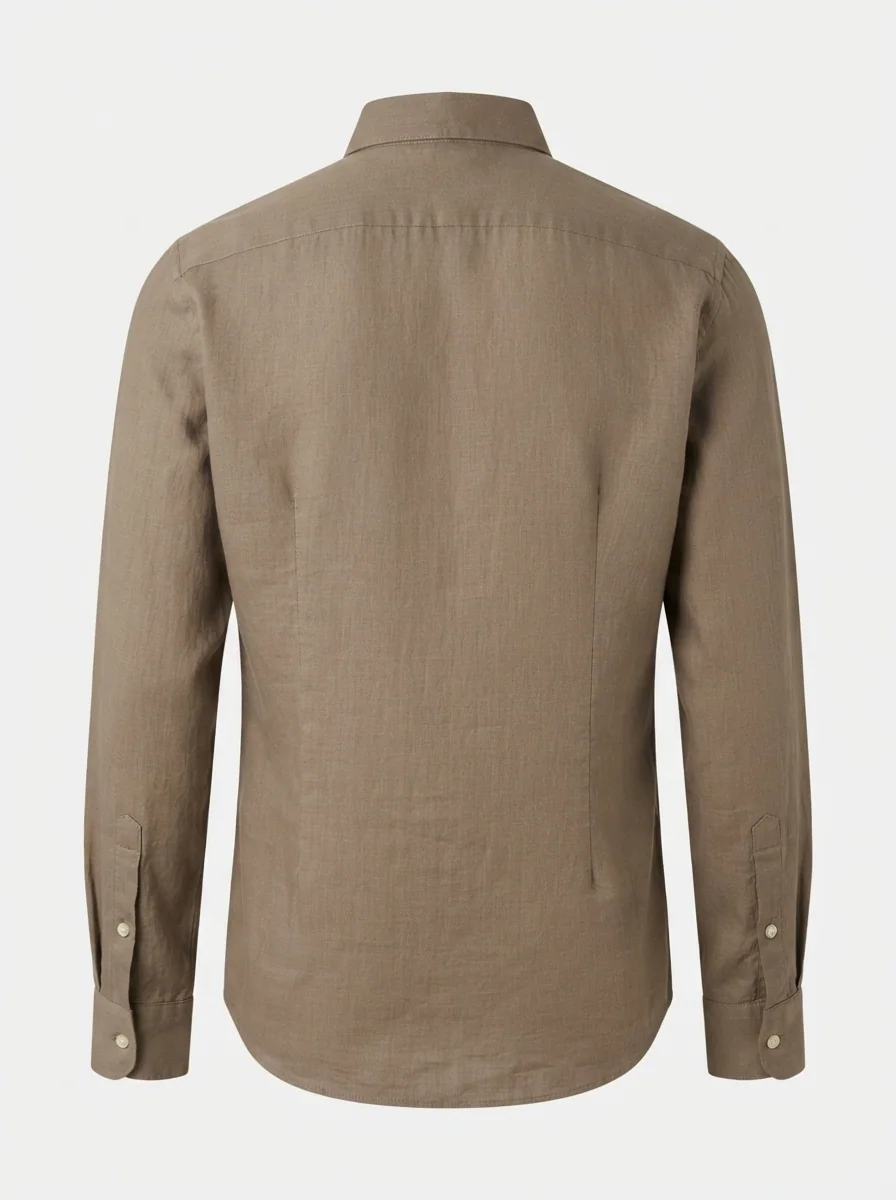 HIEND IMP LINEN SHIRT-S-KHAKI, image 4