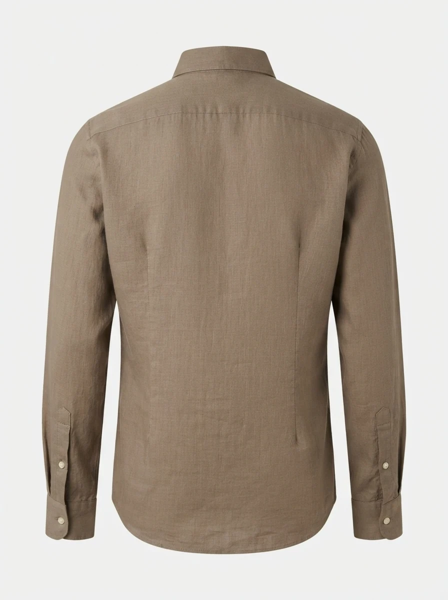 HIEND IMP LINEN SHIRT-S-KHAKI, image 4