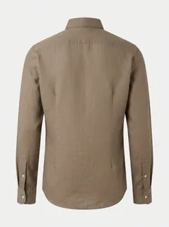 HIEND IMP LINEN SHIRT-S-KHAKI 4