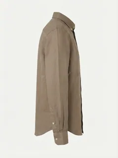 HIEND IMP LINEN SHIRT-S-KHAKI 5
